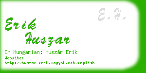 erik huszar business card